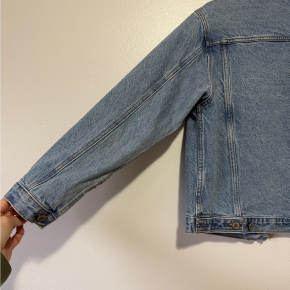 J. Galt Shanghai Denim Trucker Jacket Women's Small Long Sleeve Blue Cotton Jean - Picture 5 of 8